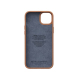 Coque en cuir cognac pour iPhone 14 Plus