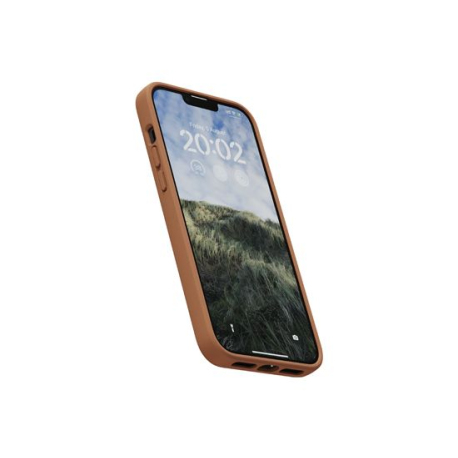 Coque en cuir cognac pour iPhone 14 Plus