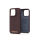 Coque en cuir pour iPhone 14 Pro - Marron