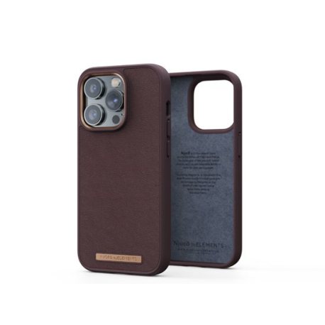 Coque en cuir pour iPhone 14 Pro - Marron