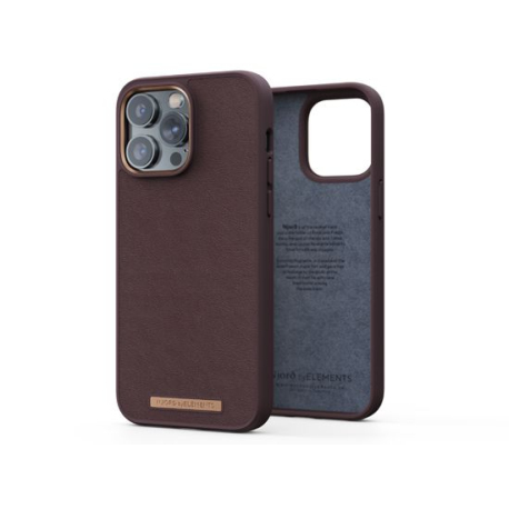 Coque en cuir marron pour iPhone 14 Pro Max