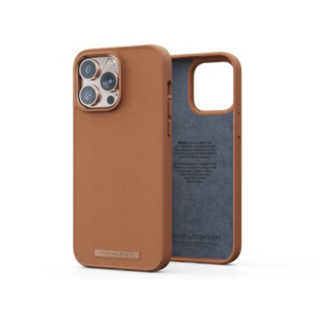 Coque en cuir marron pour iPhone 14 Pro Max