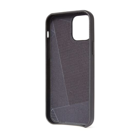 Coque en cuir noir pour iPhone 12 Mini