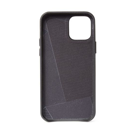 Coque en cuir noir pour iPhone 12 Mini