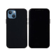 Coque Liquid Silicon iPhone 14 Noir Polybag