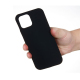 Coque Liquid Silicon iPhone 14 Noir Polybag