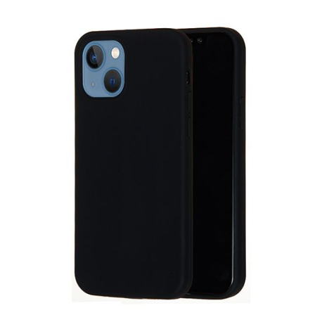 Coque Liquid Silicon iPhone 14 Noir Polybag