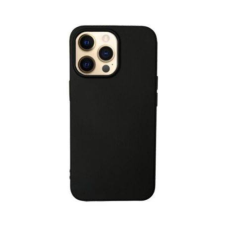 Coque Liquid TPU iPhone 12 & 12 Pro Noir Polybag