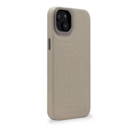 Coque MagSafe en cuir iPhone 14 Plus Beige