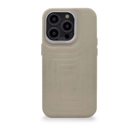 Coque MagSafe en cuir iPhone 14 Pro Beige