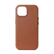 Coque MagSafe en cuir iPhone 15 Plus Tan