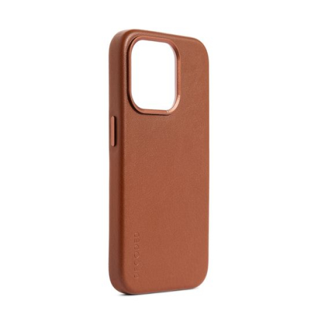 Coque MagSafe en Cuir Tan pour iPhone 15 Pro