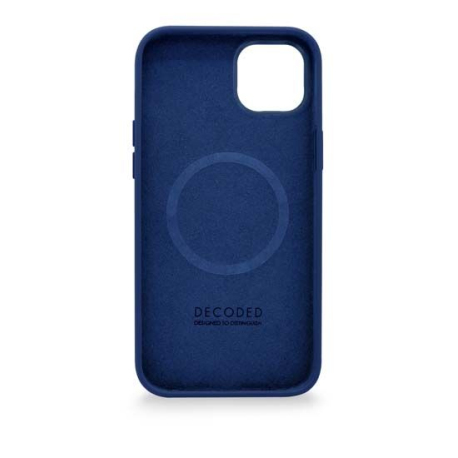 Coque MagSafe Silicone Antimicrobienne pour iPhone 14 Plus, Bleue