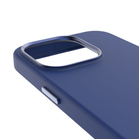 Coque Antimicrobienne en Silicone MagSafe pour iPhone 15 Pro - Bleu