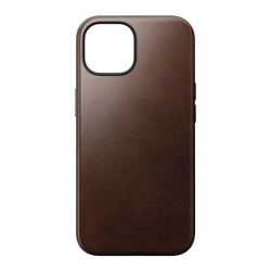 Modern Horween Leather iPhone 15 Case - Brown