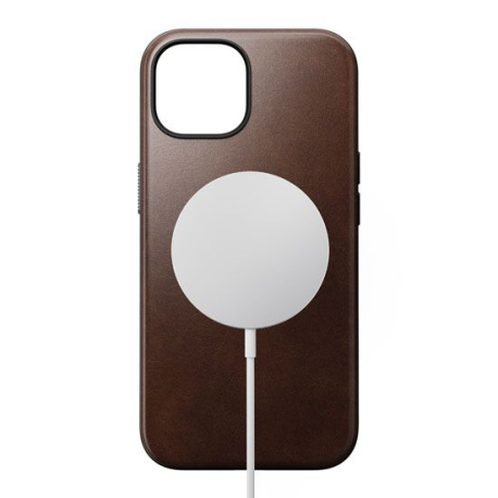 Modern Horween Leather iPhone 15 Case - Brown