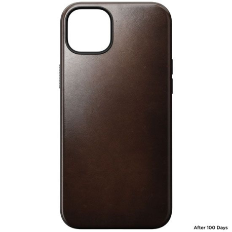 Coque Modern Cuir Horween pour iPhone 15 Plus en Marron