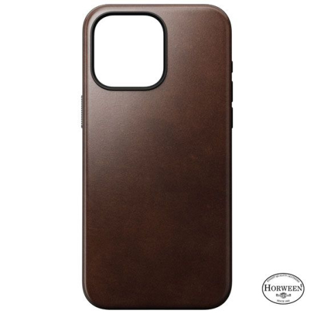 Modern Horween Leather Case for iPhone 15 Pro Max in Brown