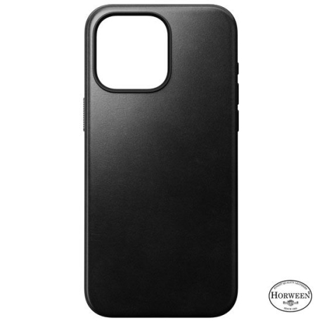 Coque en Cuir Horween pour iPhone 15 Pro Max - Noir