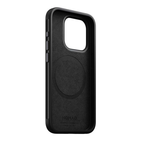 Coque Modern Cuir Horween pour iPhone 15 Pro - Noir