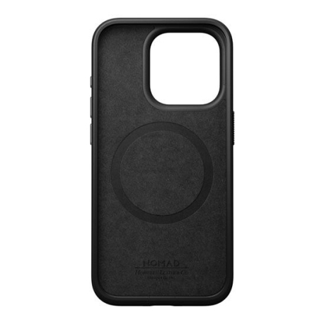 Coque Modern Cuir Horween pour iPhone 15 Pro - Noir