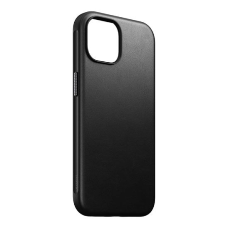 Coque Modern Cuir pour iPhone 15 Noir