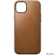 Coque en Cuir Moderne pour iPhone 15 Plus - Brun Anglais