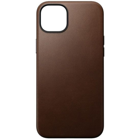 Modern Leather Case for iPhone 15 Plus - Brown