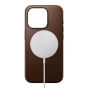 Coque Moderne en Cuir Marron pour iPhone 15 Pro