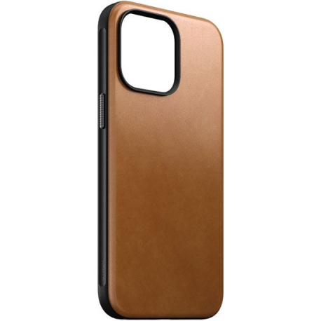 Coque Cuir Moderne pour iPhone 15 Pro Max - English Tan