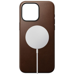 Modern Leather Case for iPhone 15 Pro Max - Brown