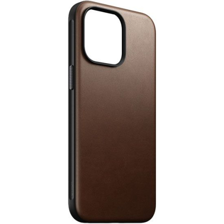 Coque Cuir Modern iPhone 15 Pro Max - Marron