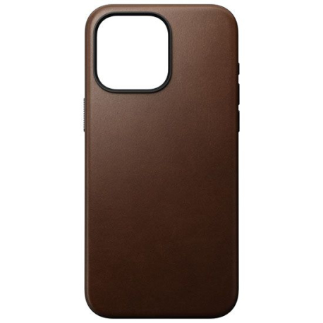 Coque Cuir Modern iPhone 15 Pro Max - Marron