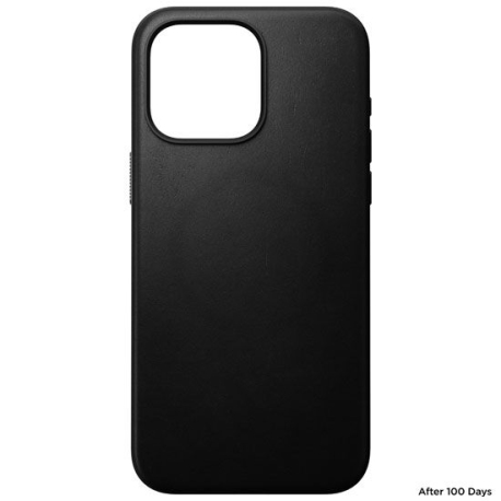 Modern Leather Case for iPhone 15 Pro Max - Black