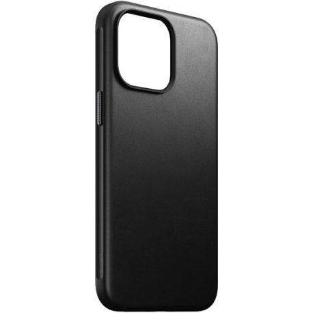 Modern Leather Case for iPhone 15 Pro Max - Black