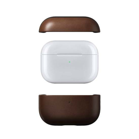 Coque Moderne en Cuir Marron pour AirPods Pro 2