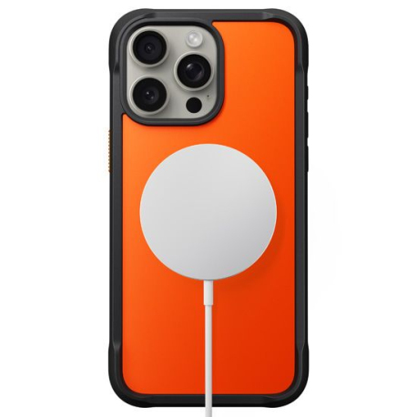 Rugged iPhone 15 Pro Max Ultra Orange Case with MagSafe Compatibility