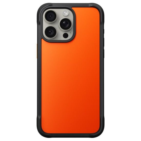 Coque Rugged iPhone 15 Pro Max Ultra Orange avec Compatibilité MagSafe