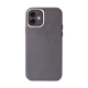 Coque Dual Leather pour iPhone 12 Mini - Anthracite/Or Rose