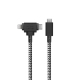 ECO Cable USB-C vers USB-C/Lightning Ceinture - 1.8m Zebra