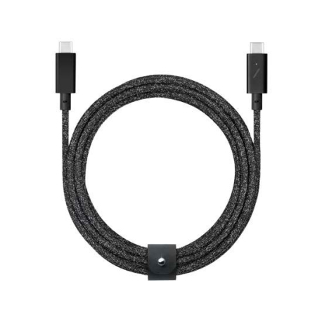 ECO Belt Cable USB-C vers USB-C 240W (2,4 m) Cosmos - Câble de charge avancé avec sangle en cuir