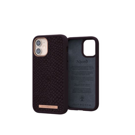 Eldur iPhone 12 Mini Aubergine: Premium Salmon Leather Case