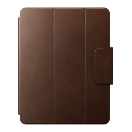 Folio Magnétique en Cuir pour Apple Pencil et iPad Pro 12.9 en Marron