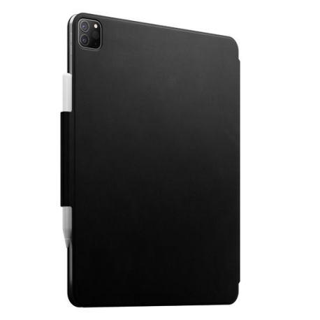 Magnetic Leather Folio for Apple Pencil iPad Pro 12.9 (6th/5th/4th/3rd Gen) - Black