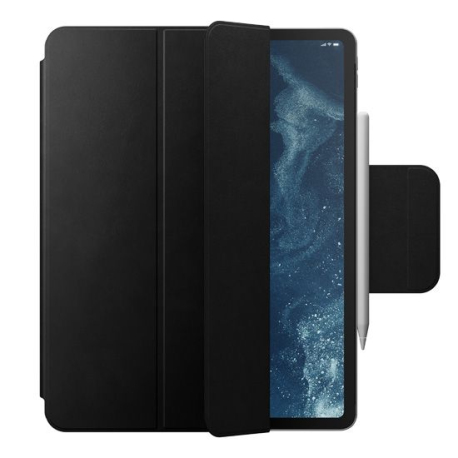 Magnetic Leather Folio for Apple Pencil iPad Pro 12.9 (6th/5th/4th/3rd Gen) - Black