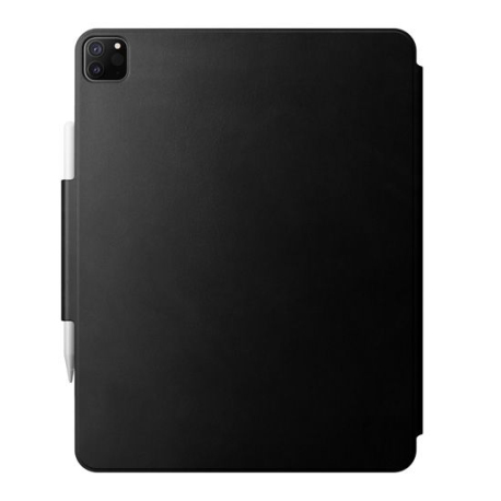 Magnetic Leather Folio for Apple Pencil iPad Pro 12.9 (6th/5th/4th/3rd Gen) - Black