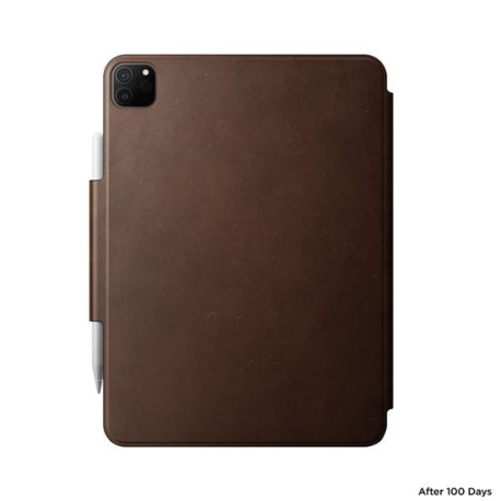 Folio Magnétique en Cuir pour iPad Air 10.9 & iPad Pro 11 Marron