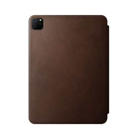 Folio en cuir magnétique pour iPad Air et Pro - Marron