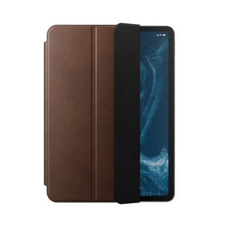 Folio en cuir magnétique pour iPad Air et Pro - Marron