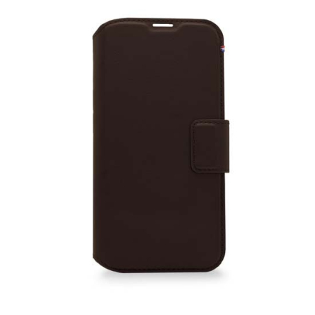 Folio Détachable MagSafe en Cuir Marron pour iPhone 14 Plus